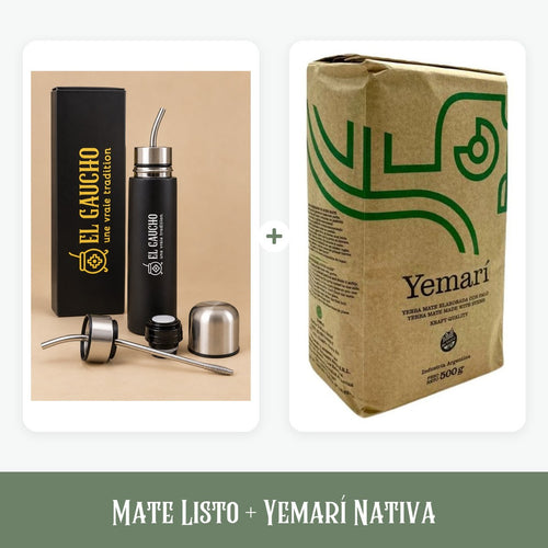 Mate Listo + yerba El Gaucho Traditionnel