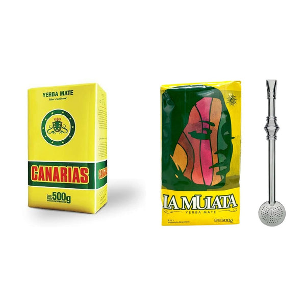 Pack Yerba Uruguayenne — Canarias, La Mulata & Bombilla Bortonaggio