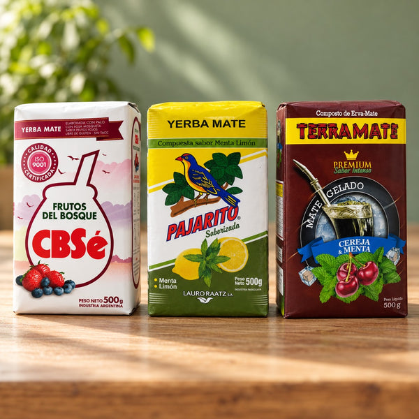 Pack Saveurs d'Amérique du Sud — CBSé Fruits des Bois, Pajarito Menta Limón & TerraMate Cerise-Menthe (1,5 kg)