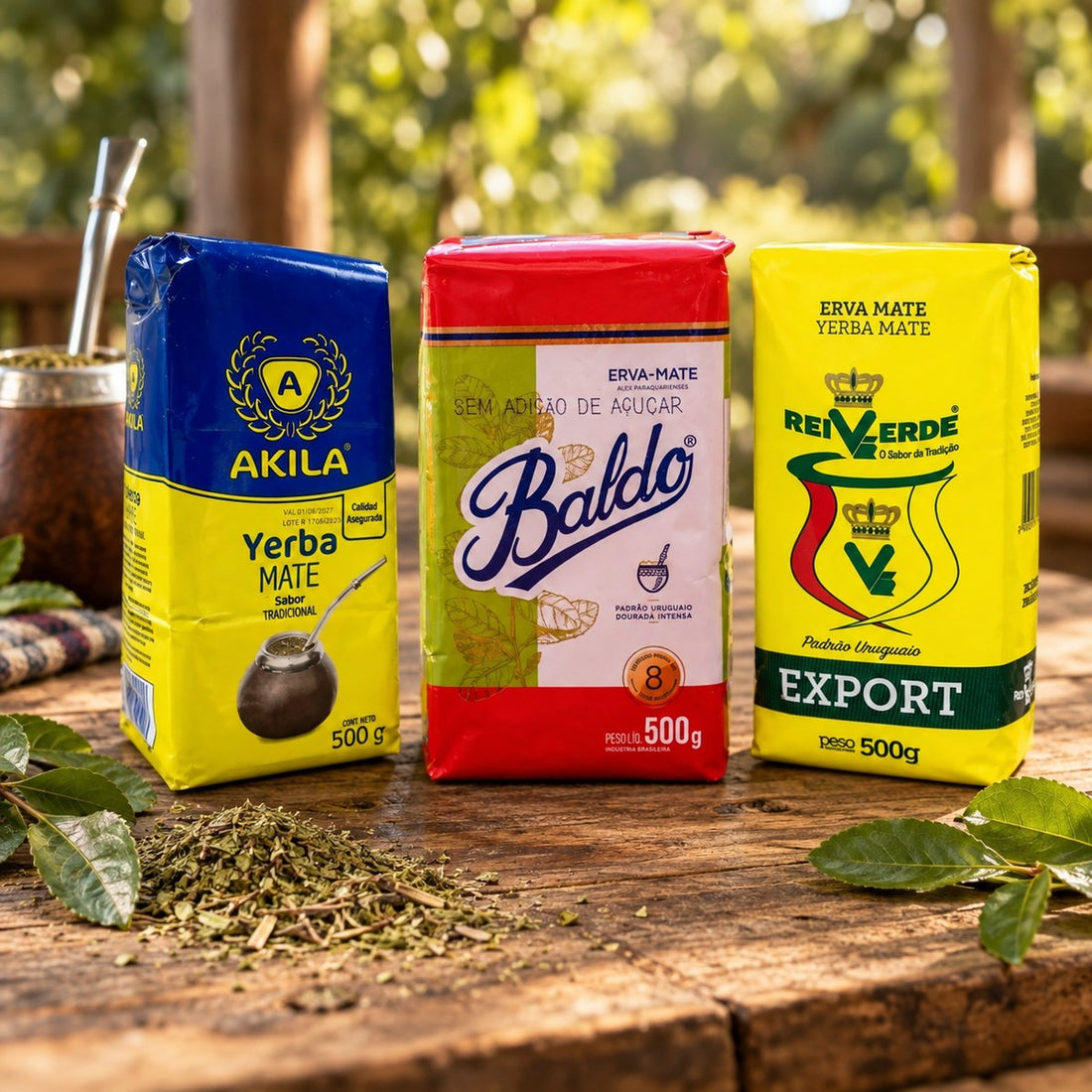 Pack Uruguayen : les produits du pack mis en scène, yerba maté El Gaucho