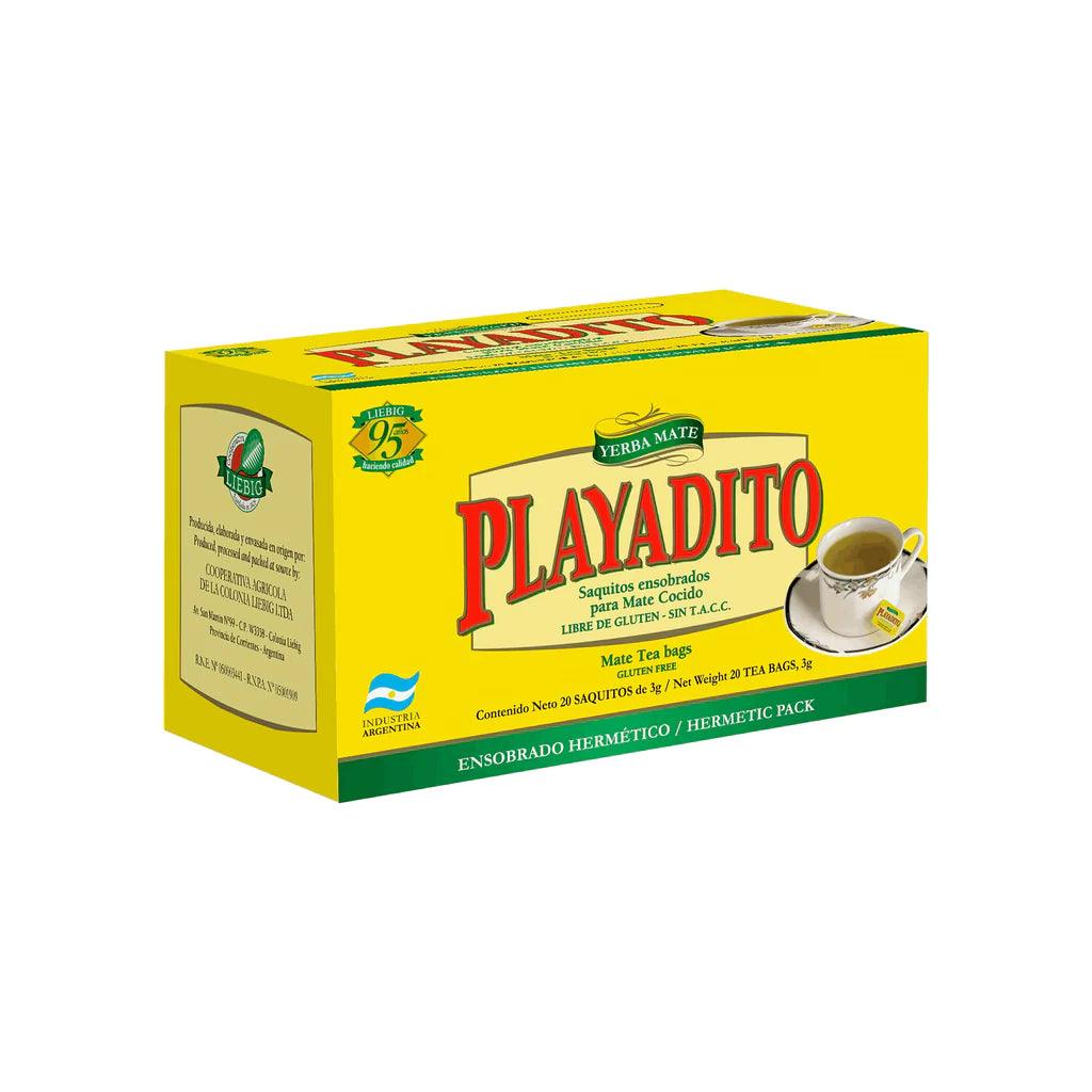 Boîte de sachets de thé Playadito 20x3g, yerba mate argentine en infusettes pratiques de la Coopérative de Colonia Liebig