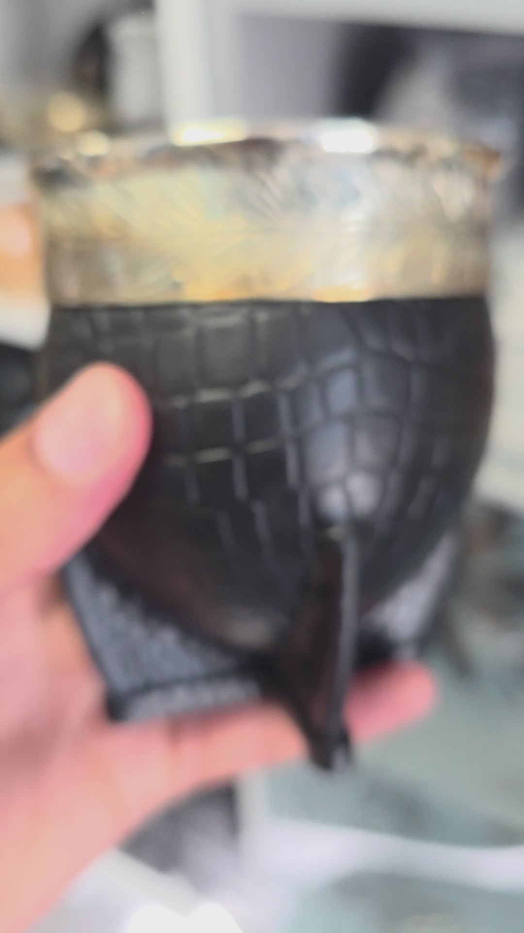 Maté Impérial Croco Noir — Courge & Cinta Floral N°2