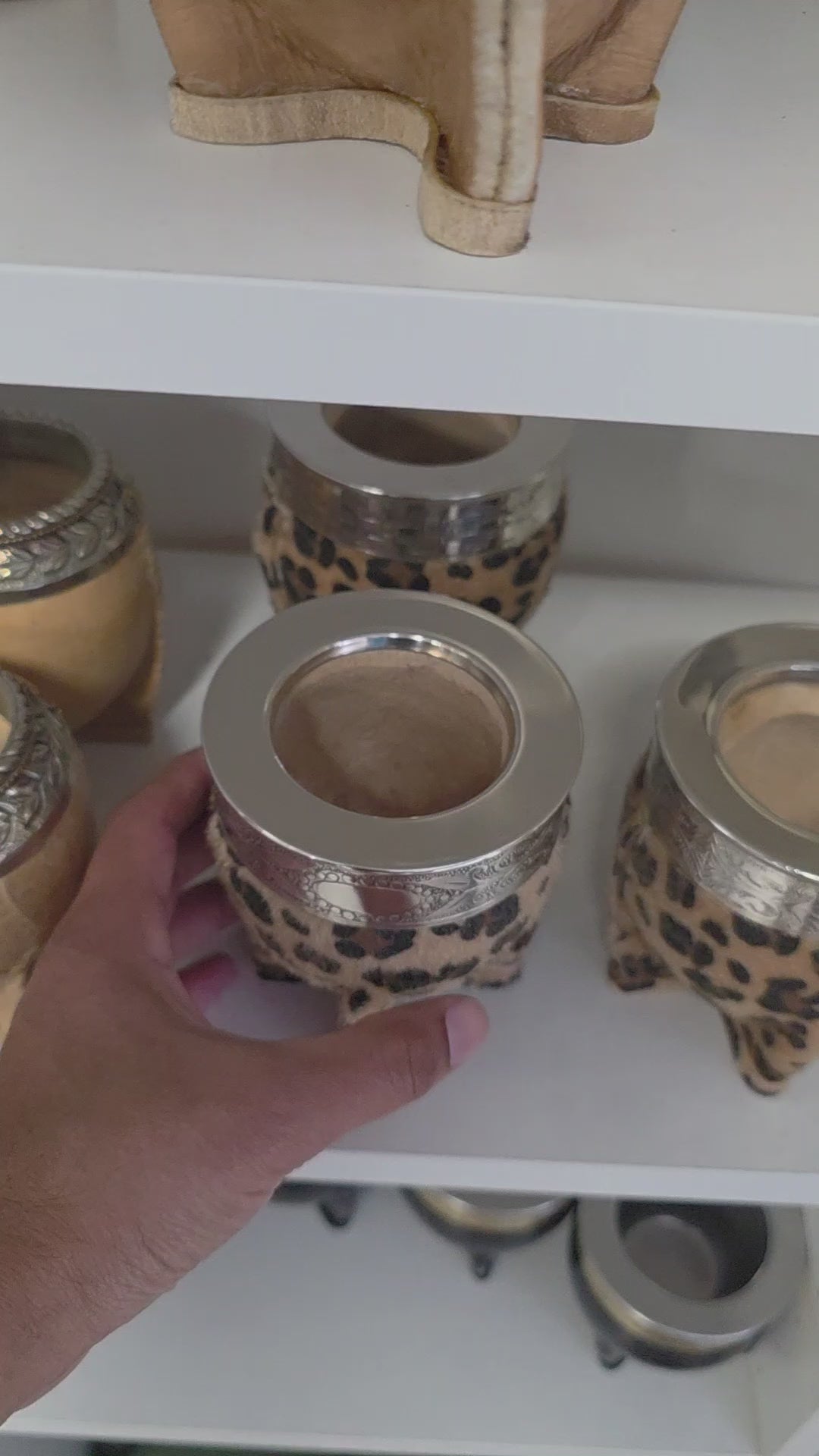 Mate Impérial Animal Print — Virole Ciselée Motifs Abstraits Large