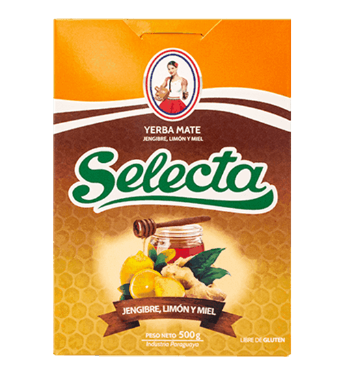 Selecta Ginger, Honey & Lemon 500g – Yerba Maté Gingembre, Miel et Citron