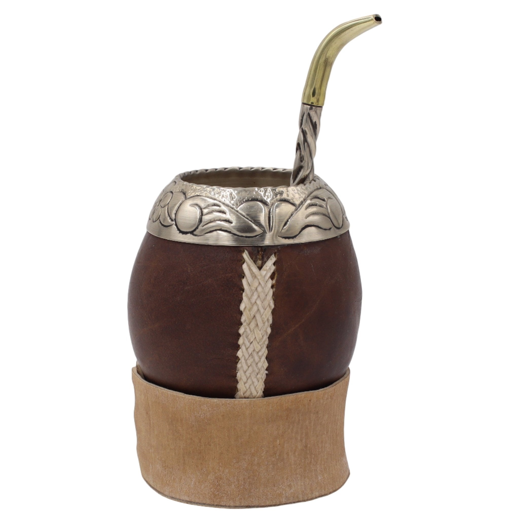 Torpedo "El Distinguido" – Cuir de Chèvre Lisse et Virole Alpaga Ciselée - El Gaucho