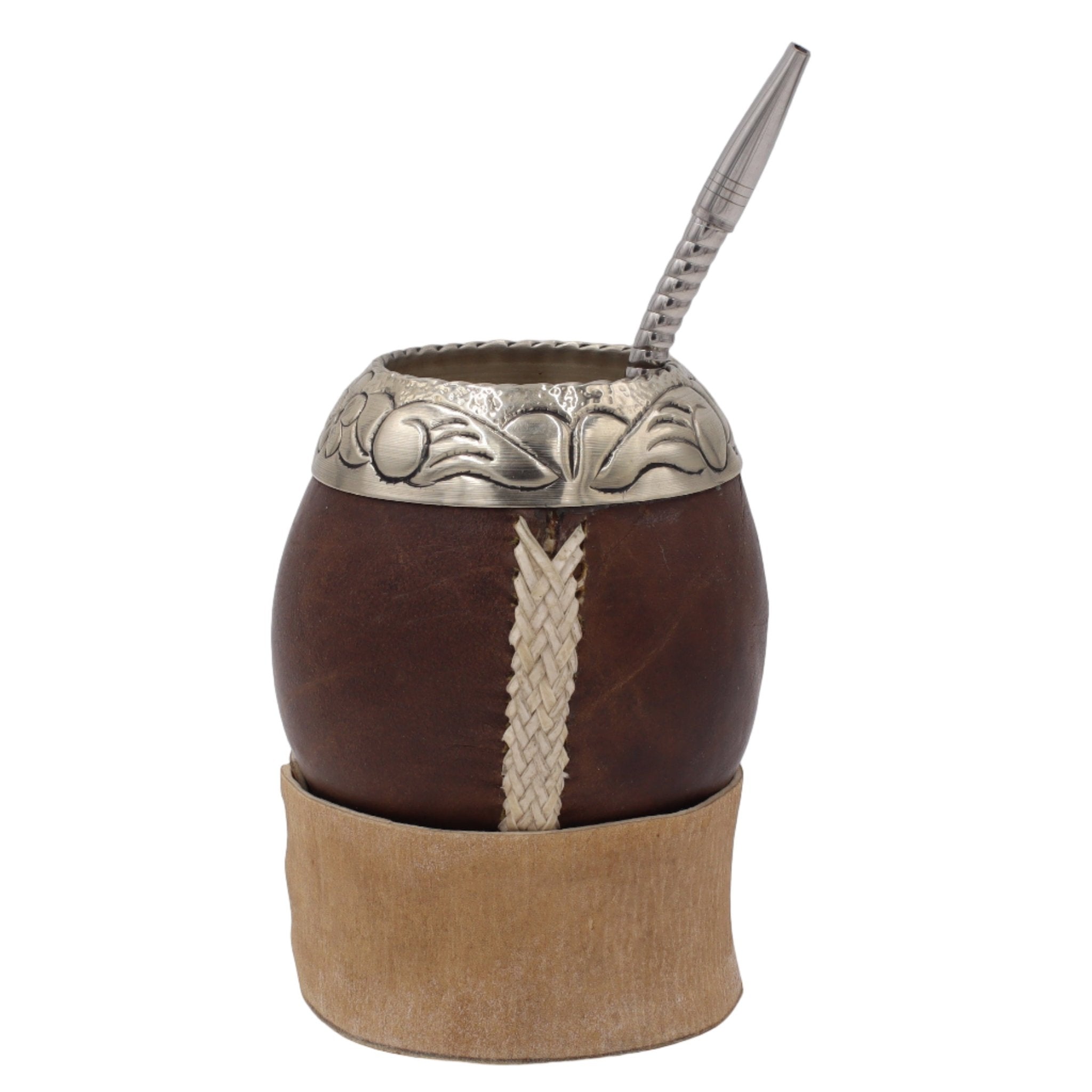 Torpedo "El Distinguido" – Cuir de Chèvre Lisse et Virole Alpaga Ciselée - El Gaucho