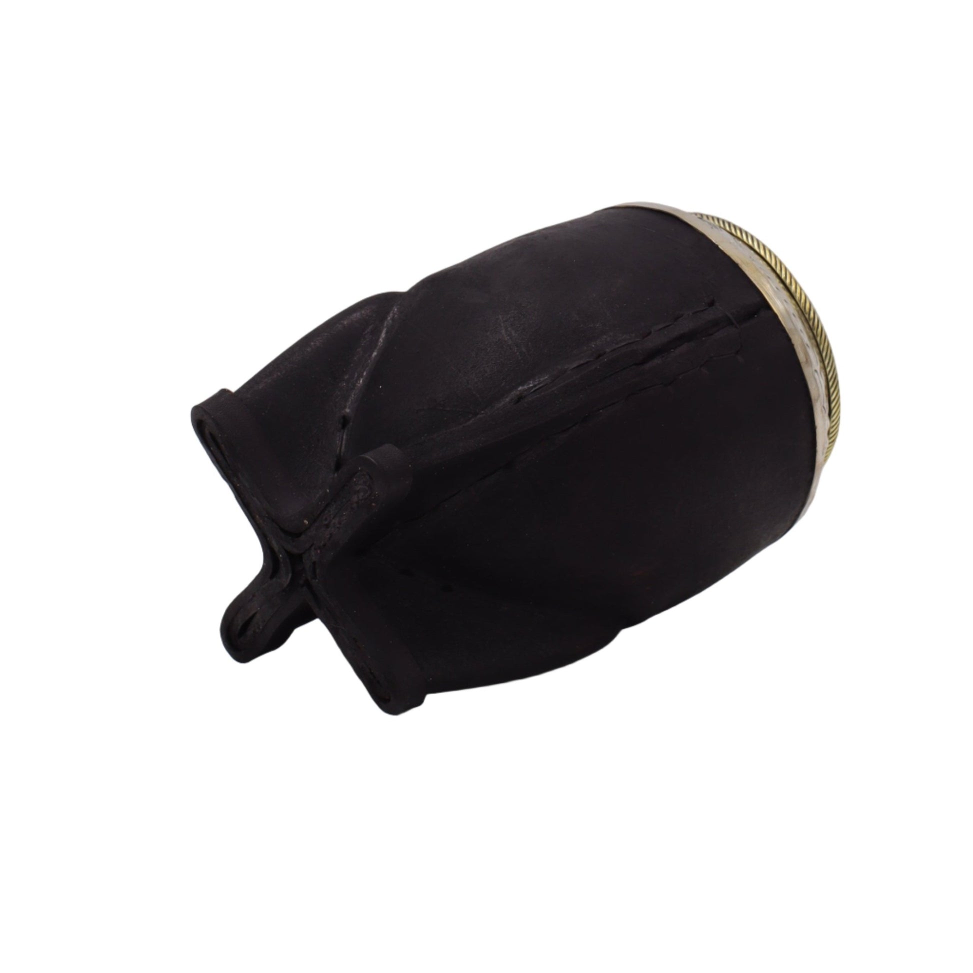 Torpedo Impérial en Cuir Lisse — Virole ciselée & couronne en bronze (250–260 ml) - El Gaucho