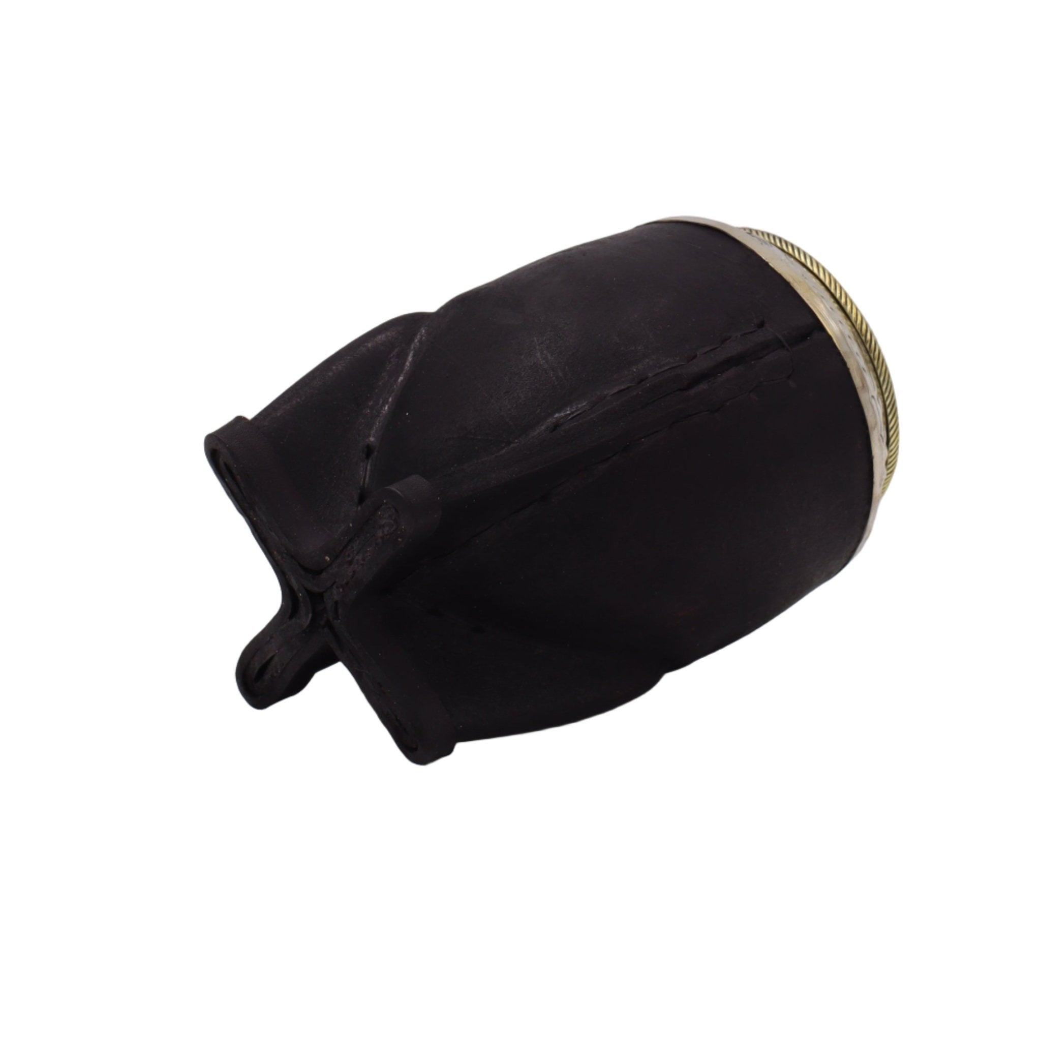 Torpedo Impérial en Cuir Lisse — Virole ciselée & couronne en bronze (250–260 ml) - El Gaucho