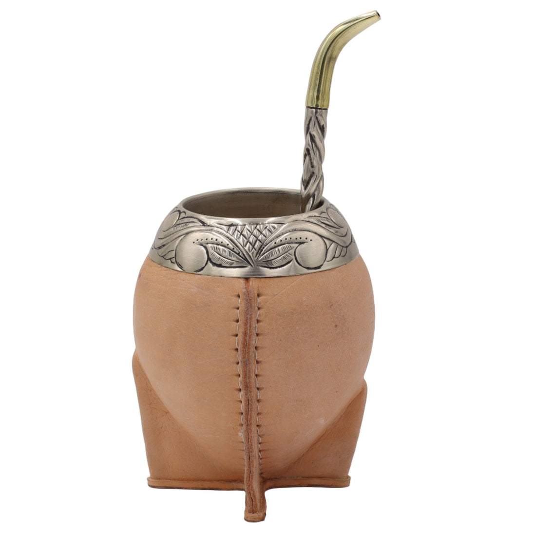 Torpedo "L'Élégant" — Cuir Vachette & Ciselage Floral - El Gaucho