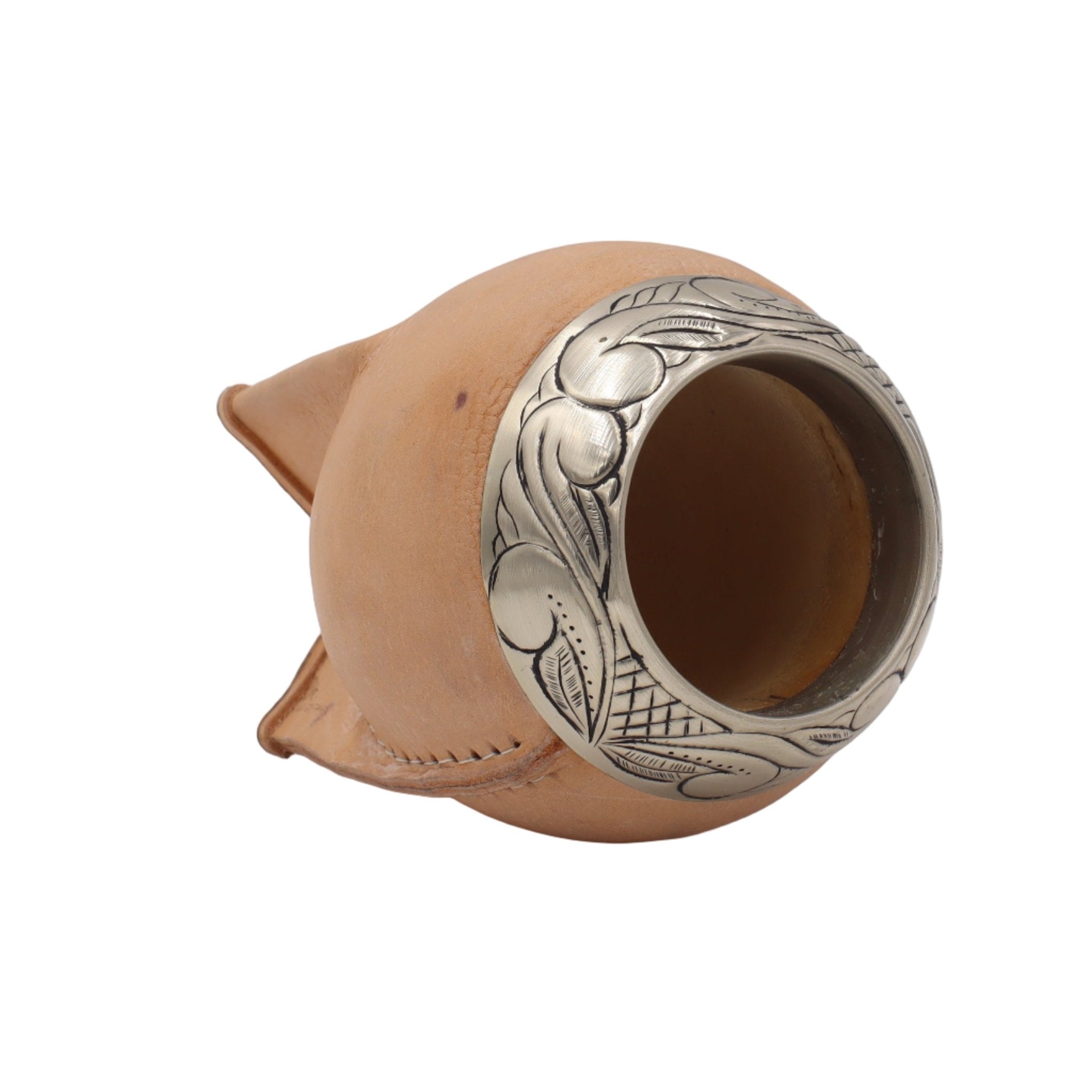 Torpedo "L'Élégant" — Cuir Vachette & Ciselage Floral - El Gaucho