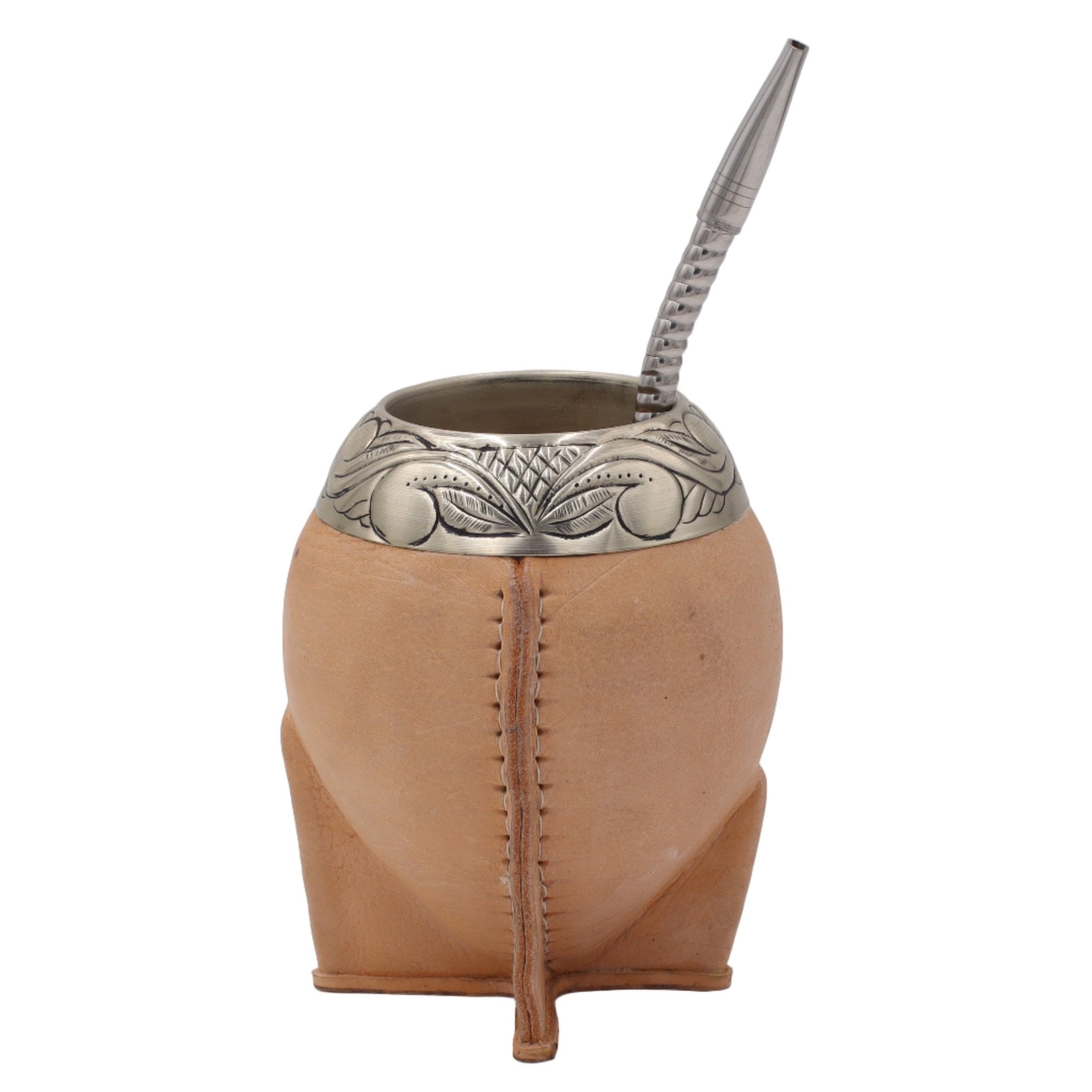 Torpedo "L'Élégant" — Cuir Vachette & Ciselage Floral - El Gaucho