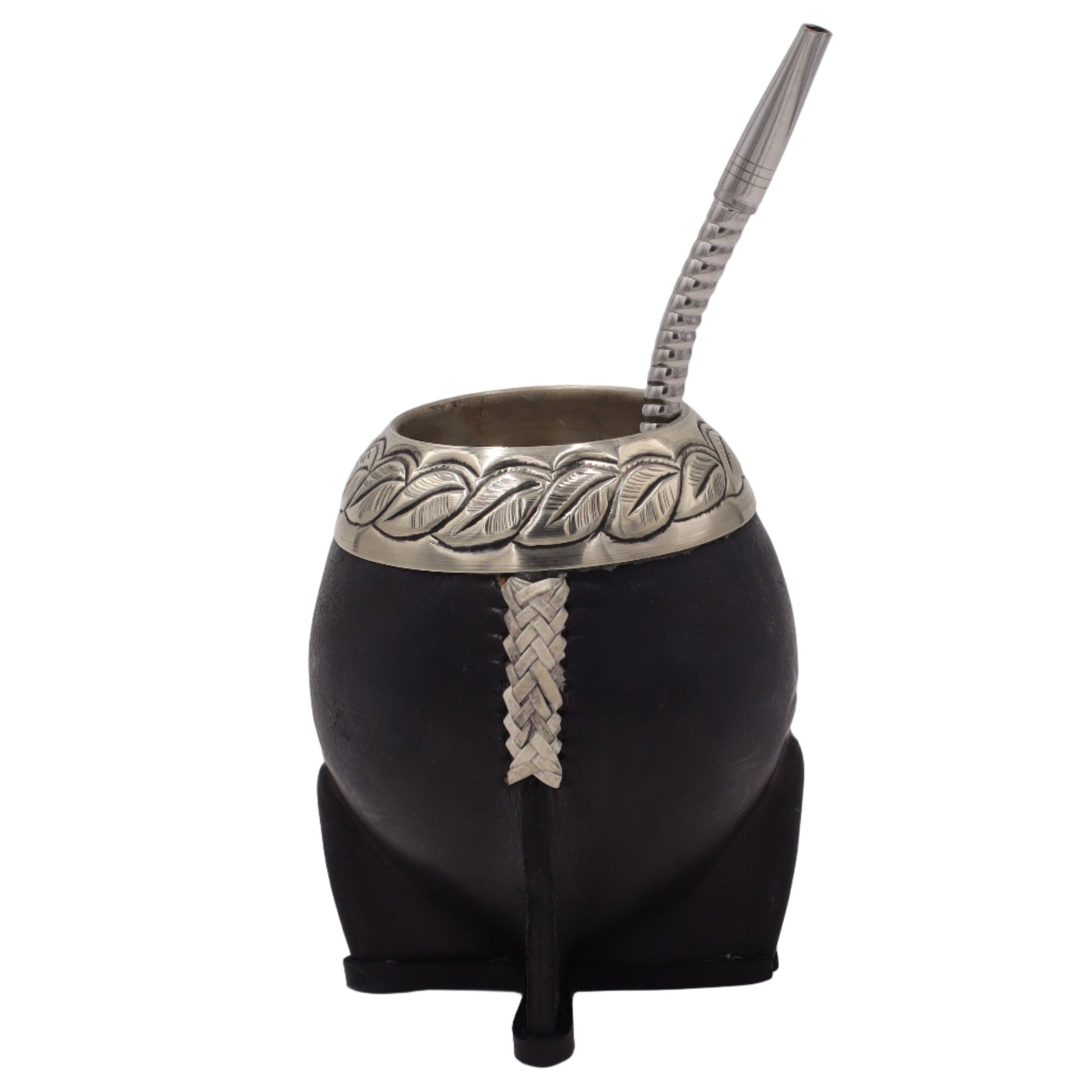 Torpedo "Noir & Relief" — Cuir Vachette & Virole Ciselage Profond - El Gaucho