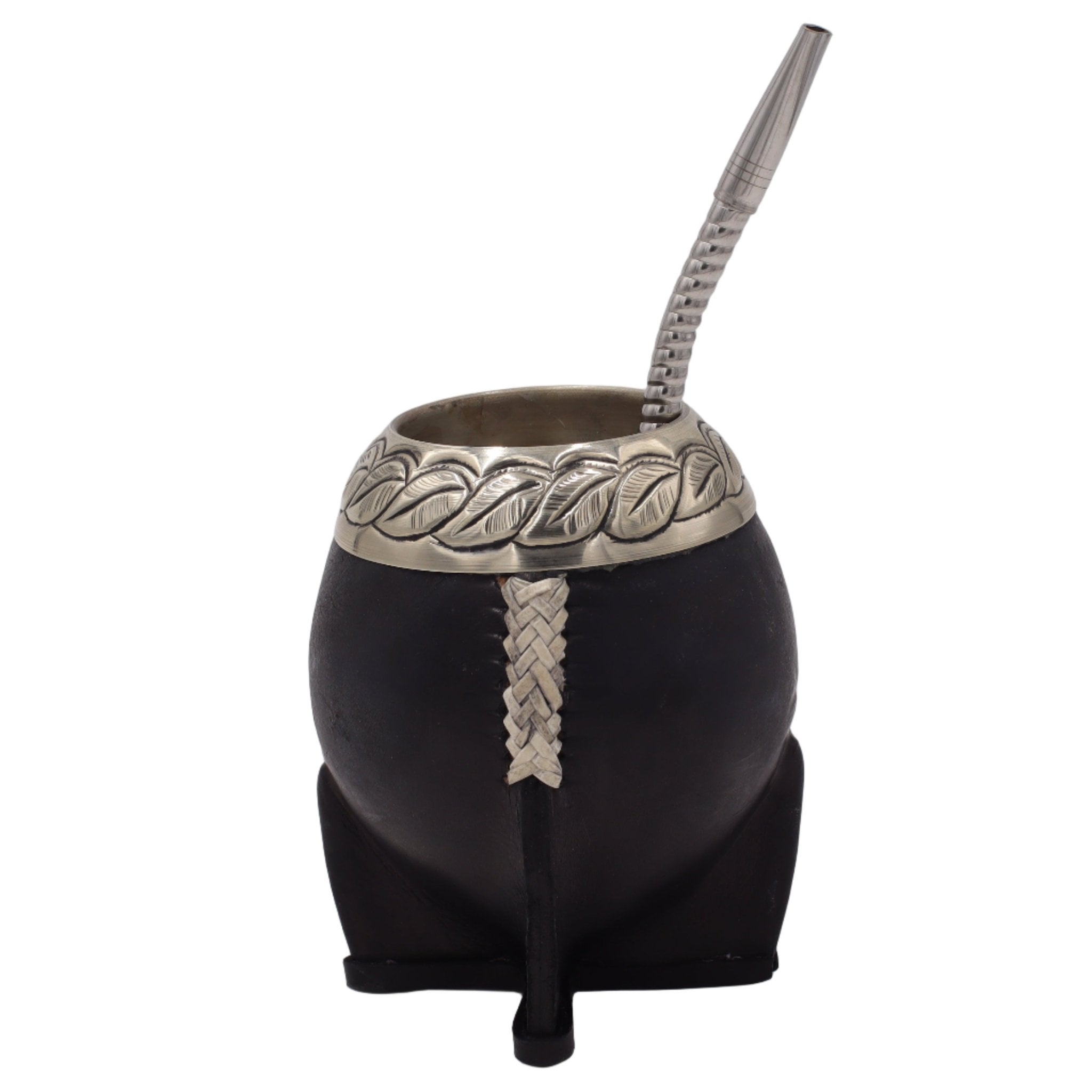 Torpedo "Noir & Relief" — Cuir Vachette & Virole Ciselage Profond - El Gaucho