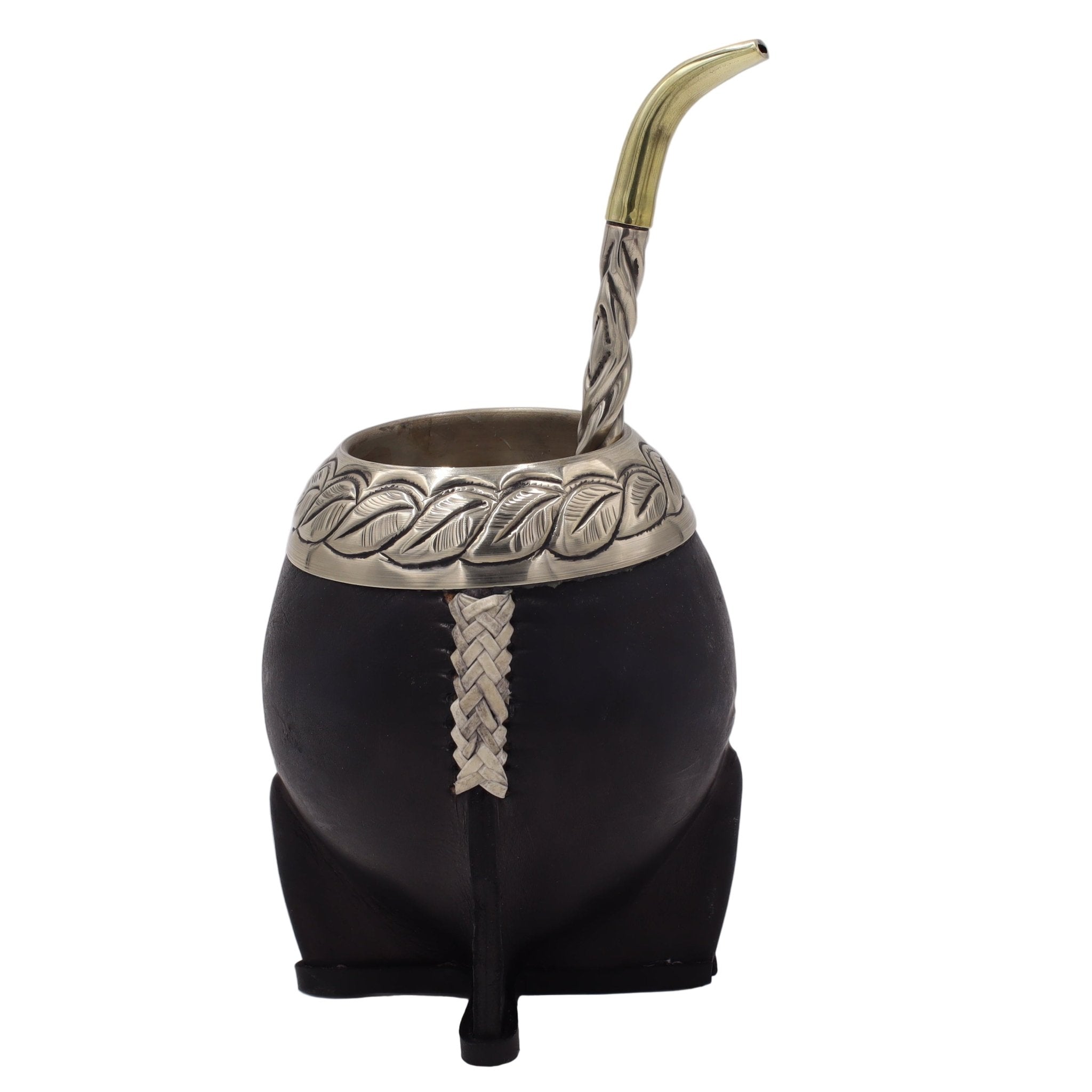 Torpedo "Noir & Relief" — Cuir Vachette & Virole Ciselage Profond - El Gaucho