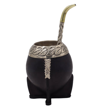 Torpedo "Noir & Relief" — Cuir Vachette & Virole Ciselage Profond - El Gaucho