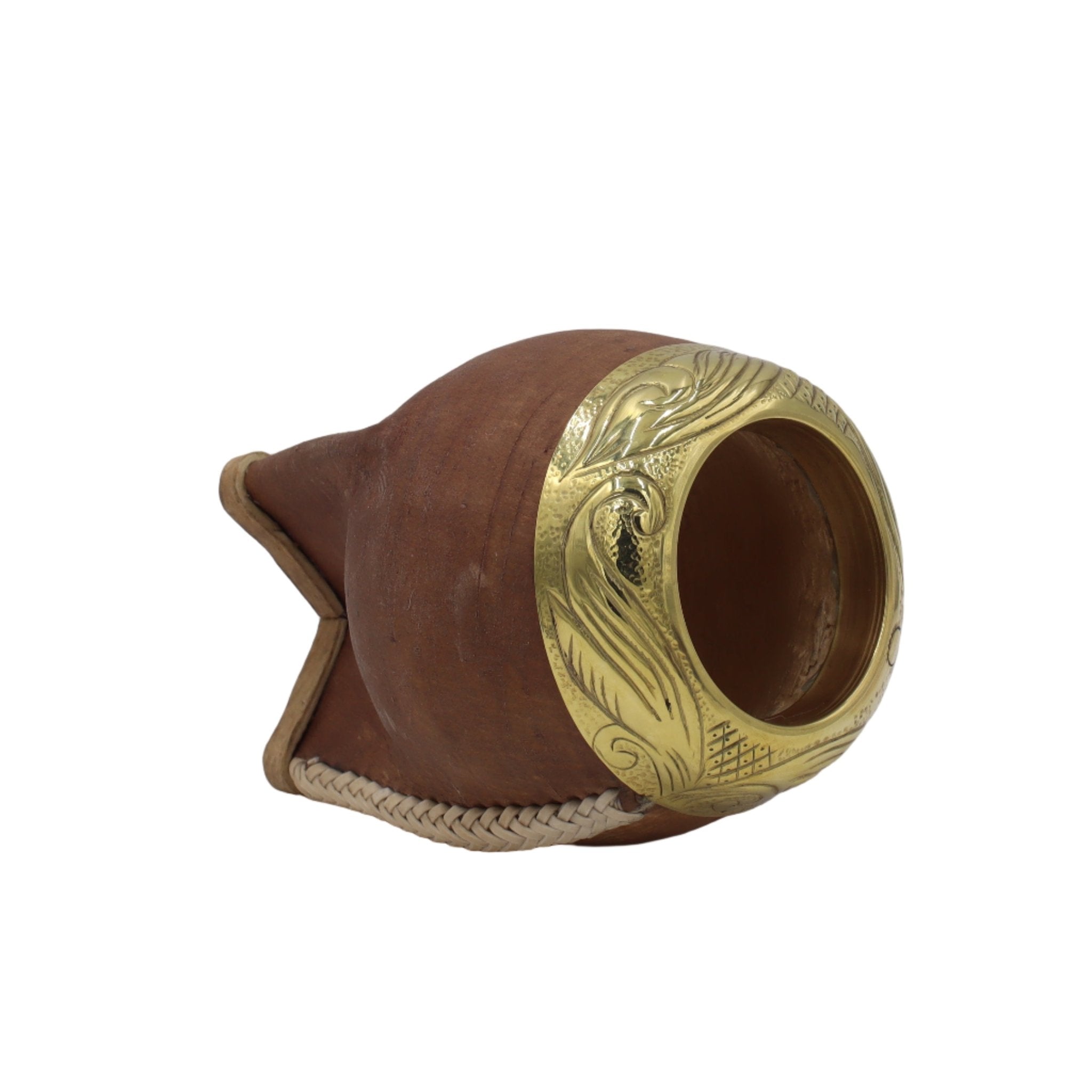 Torpedo "Oro Rústico" — Cuir Brut & Bronze Ciselé Main - El Gaucho