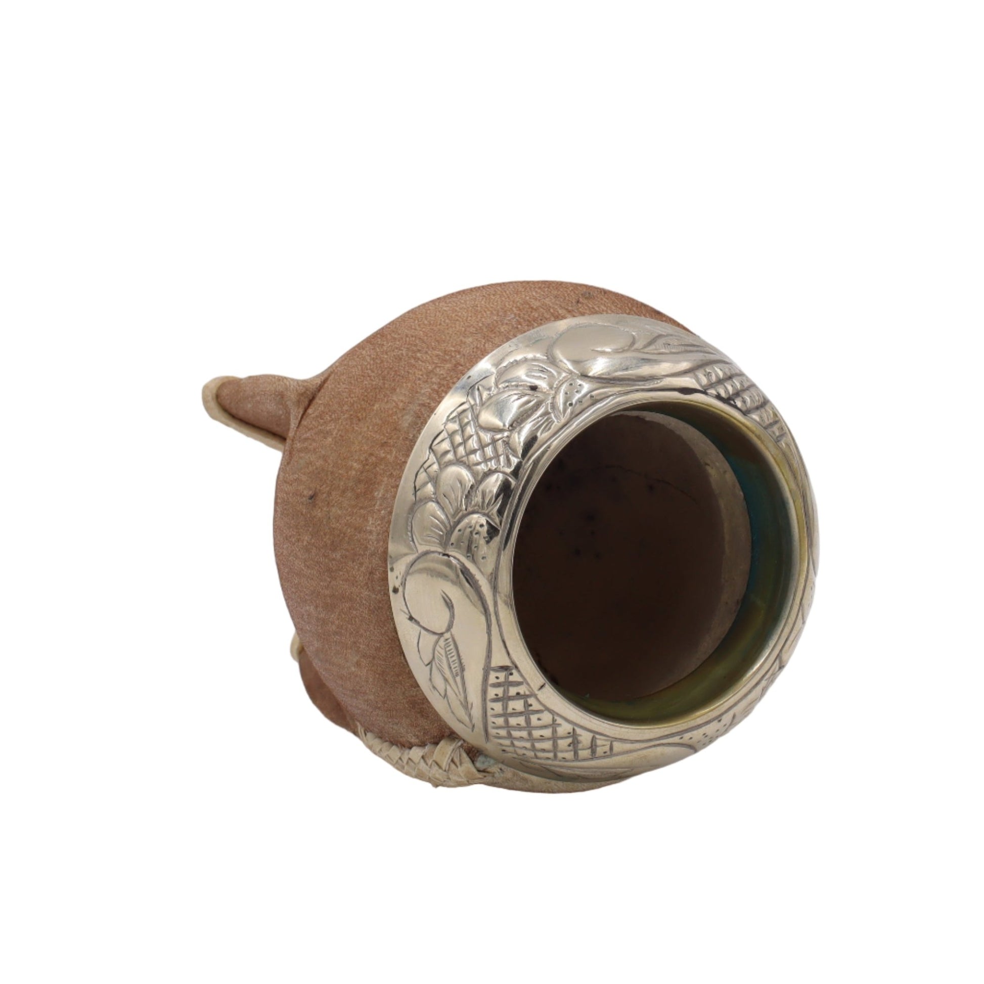 Torpedo "Pampa Sauvage" - Cuir Brut Bicolore & Virole Ciselée - El Gaucho