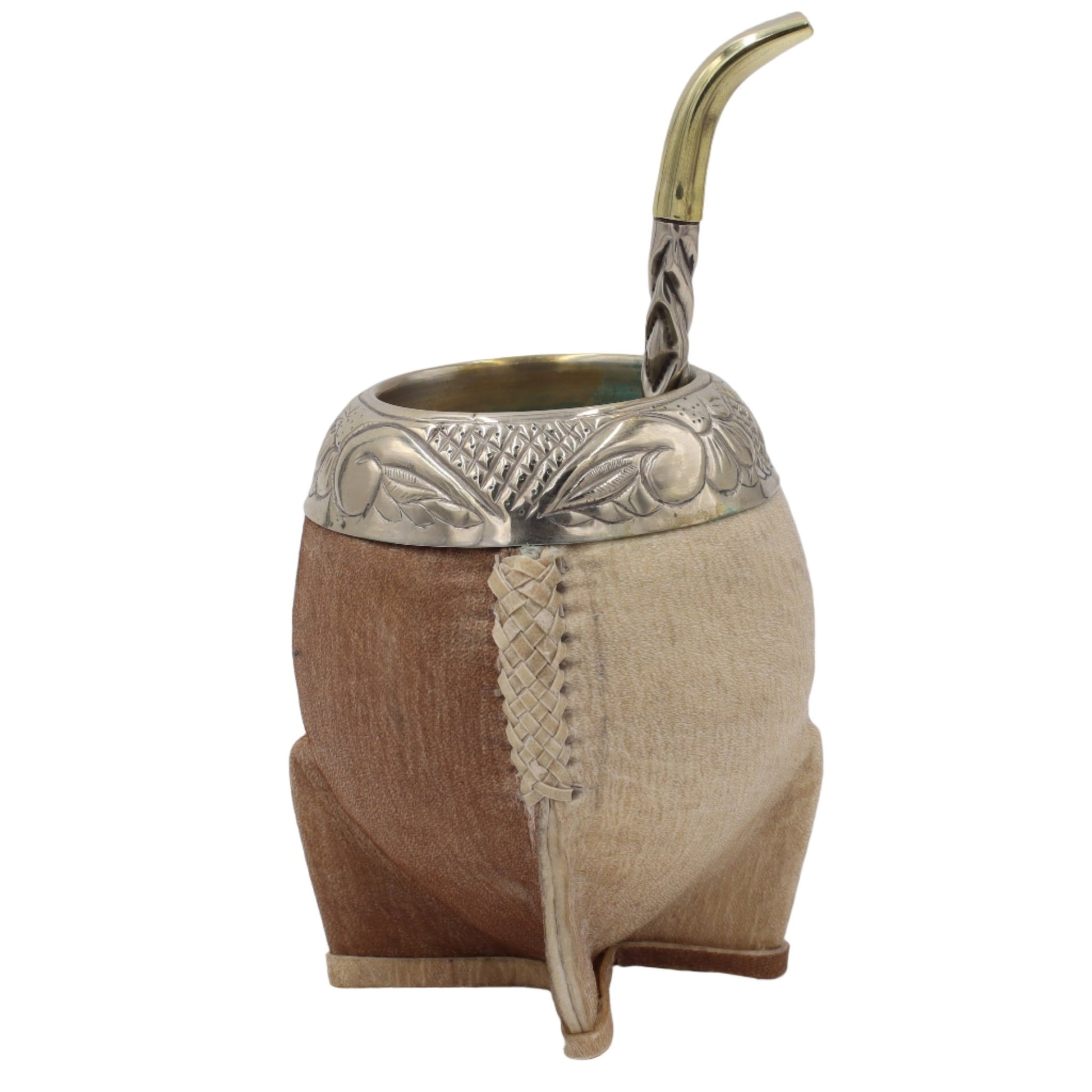 Torpedo "Pampa Sauvage" - Cuir Brut Bicolore & Virole Ciselée - El Gaucho