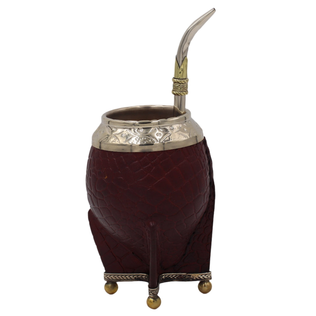 Torpedo Premium Croco Base Alpaca - Bronze et Cuir Luxe - El Gaucho une vraie tradition