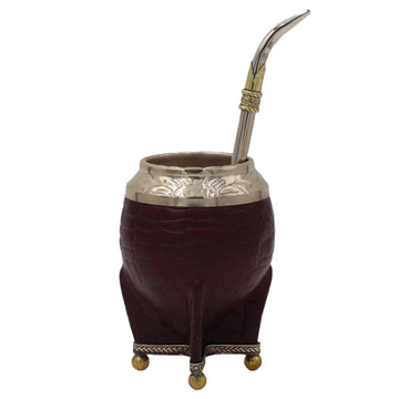 Torpedo Premium Croco Base Alpaca - Bronze et Cuir Luxe - El Gaucho une vraie tradition