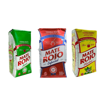 Trio Mate Rojo — Suave, Selección Especial & Compuesta Hierbas (1,5 kg) — les paquets inclus dans le pack